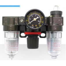 Блок подготовки воздуха тонкой очистки mini (регулятор давления с нижним расположением+фильтр+маслодобавитель) 0-10 bar, 1/4 F-SA-1100