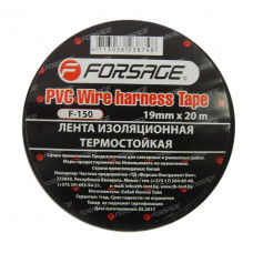 Лента изоляционная термостойкая 105°C 19мм x 20м (черная) Forsage код F-150