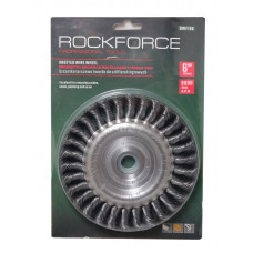 Кордщетка дисковая стальная витая для УШМ 150мм, в блистере Rock FORCE код RF-BWF106