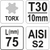 Бита TORX T30X75 S2 YATO (Польша) код YT-04052