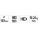 Миксер для строительных растворов HEX 100*600 мм YATO (Польша) код YT-5505