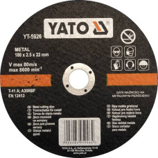 Круг отрезной по металлу 180х22х2,5 мм YATO (Польша) код YT-5926