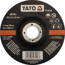 Круг отрезной по металлу 125х22х2,5 мм YATO (Польша) код YT-6116