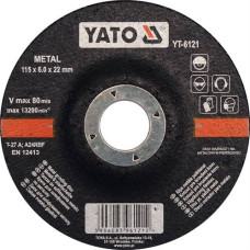 Круг шлифовал/зачист для металла 115х22х6,0 мм YATO (Польша) код YT-6121