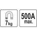 Магнит с силой 7 кг с клеммой для сварочных работ с заземлением max 500А YATO (Польша) код YT-08625