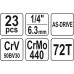 Набор головок торцевых 1/4" 23 пр. YATO (Польша) код YT-14451