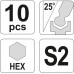 Набор шестигранников угловых с шаром 1,27-10 мм 10 пр. YATO (Польша) код YT-0560