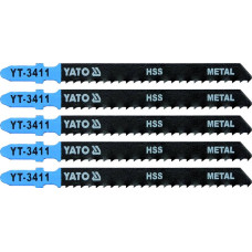 Полотно для электролобзика по металлу HSS L-100 мм 8TPI 5 пр. YATO (Польша) код YT-3411