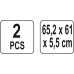 Стенка двухсегментная монтажн. для инструментальных шкафов 625*610*55 мм (2 шт.) YATO (Польша) код YT-09072