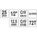 Набор головок торцевых 1/2" 25 пр. YATO (Польша) код YT-12671