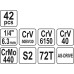 Набор головок торцевых 1/4" 42 пр. XS YATO (Польша) код YT-14481