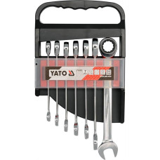 Набор ключей комбинированных с трещеткой 10-19 мм 7 шт. YATO (Польша) код YT-0208