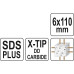 Сверло по железобетону SDS PLUS PREMIUM 6х110 мм с головкой X-TIP YATO (Польша) код YT-41931