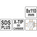 Сверло по железобетону SDS PLUS PREMIUM 8х110 мм с головкой X-TIP YATO (Польша) код YT-41933