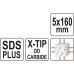 Сверло по железобетону SDS PLUS PREMIUM 5х160 мм с головкой X-TIP YATO (Польша) код YT-41935
