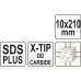 Сверло по железобетону SDS PLUS PREMIUM 10х210 мм с головкой X-TIP YATO (Польша) код YT-41945