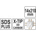 Сверло по железобетону SDS PLUS PREMIUM 14х210 мм с головкой X-TIP YATO (Польша) код YT-41947