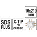 Сверло по железобетону SDS PLUS PREMIUM 16х210 мм с головкой X-TIP YATO (Польша) код YT-41948