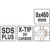 Сверло по железобетону SDS PLUS PREMIUM 8х460 мм с головкой X-TIP YATO (Польша) код YT-41952