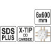 Сверло по железобетону SDS PLUS PREMIUM 6х600 мм с головкой X-TIP YATO (Польша) код YT-41960